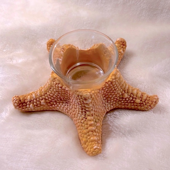 ๐๏ธ 6โ STARFISH VOTIVE TEALIGHT CANDLE HOLDER BEACH OCEAN DECOR - Picture 1 of 3
